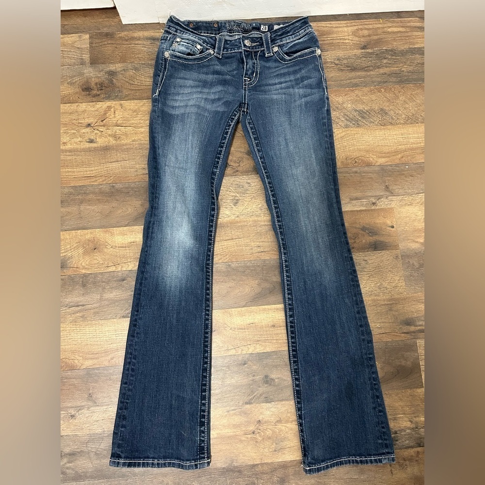 Miss Me Y2K Dark Blue Flare Jeans Boot Cut size 28